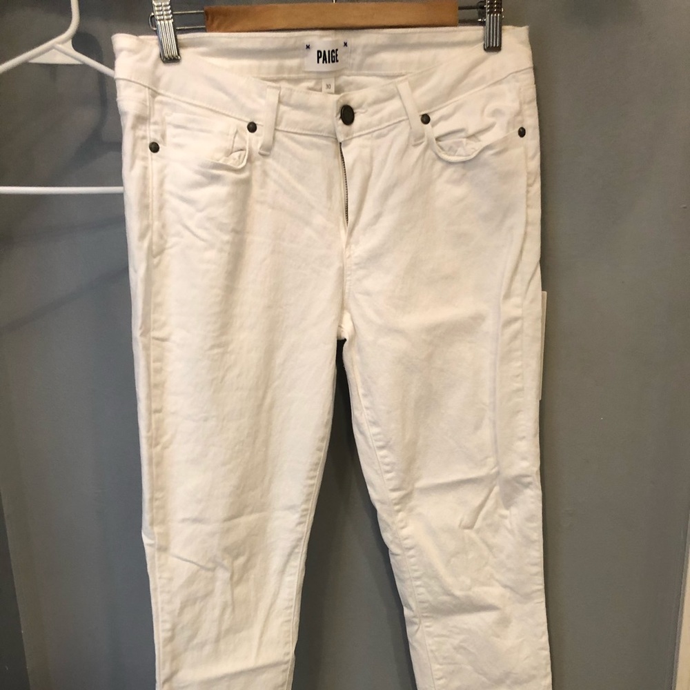 Paige kylie crop jeans white